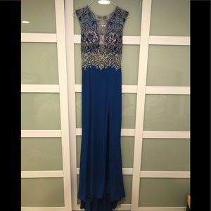 Stunning Royal Blue Sequins Dress